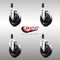 Service Caster 5 Inch 316SS Soft Rubber Wheel Swivel 1-1/4 Inch Expanding Stem Caster Set SCC SCC-SS316EX20S514-SRS-114-4 - alternate 3